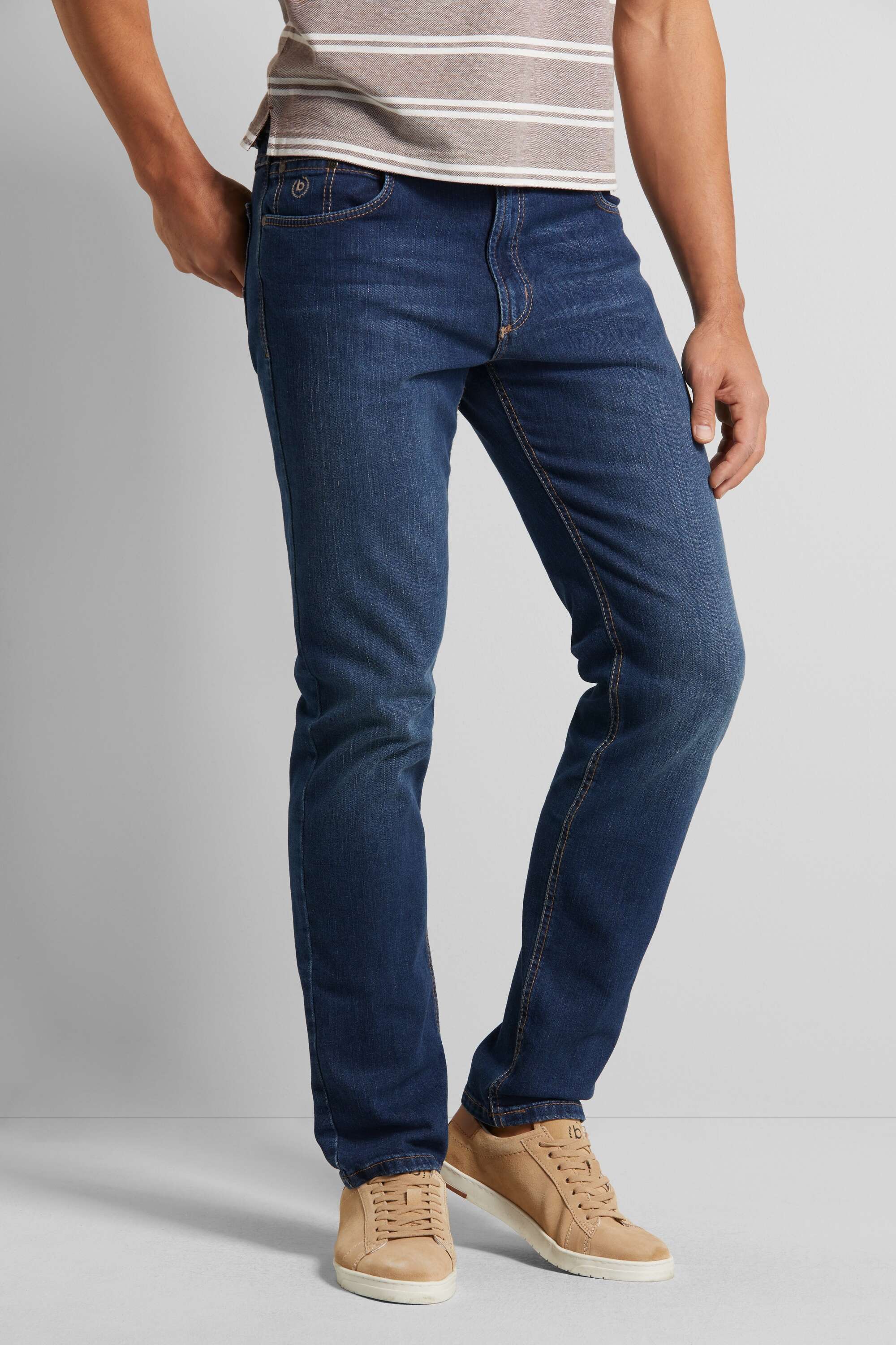 Jeans mit Comfort Stretch in blaugrau