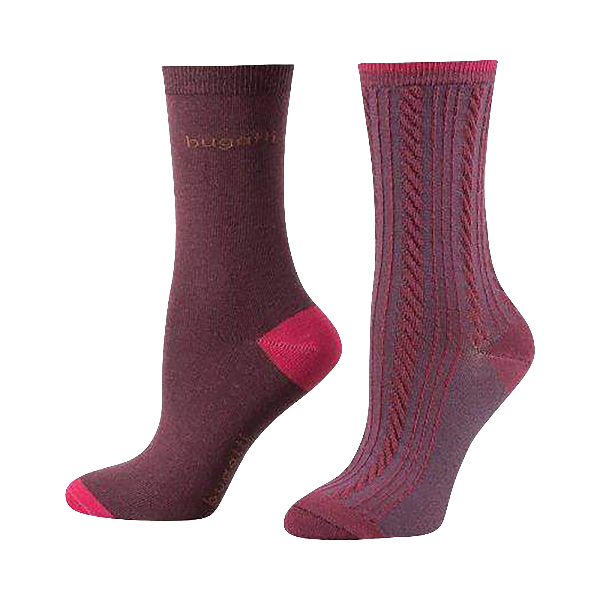 Socken im praktischen 2er Pack in bordeaux