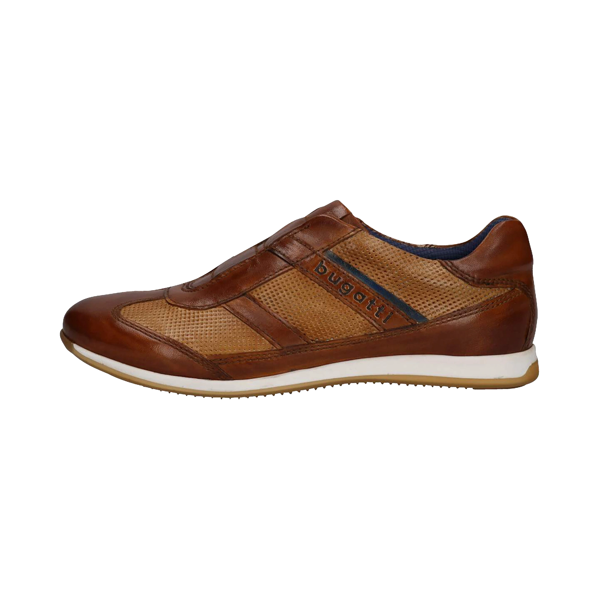 Slip-on-Sneaker aus Leder in cognac