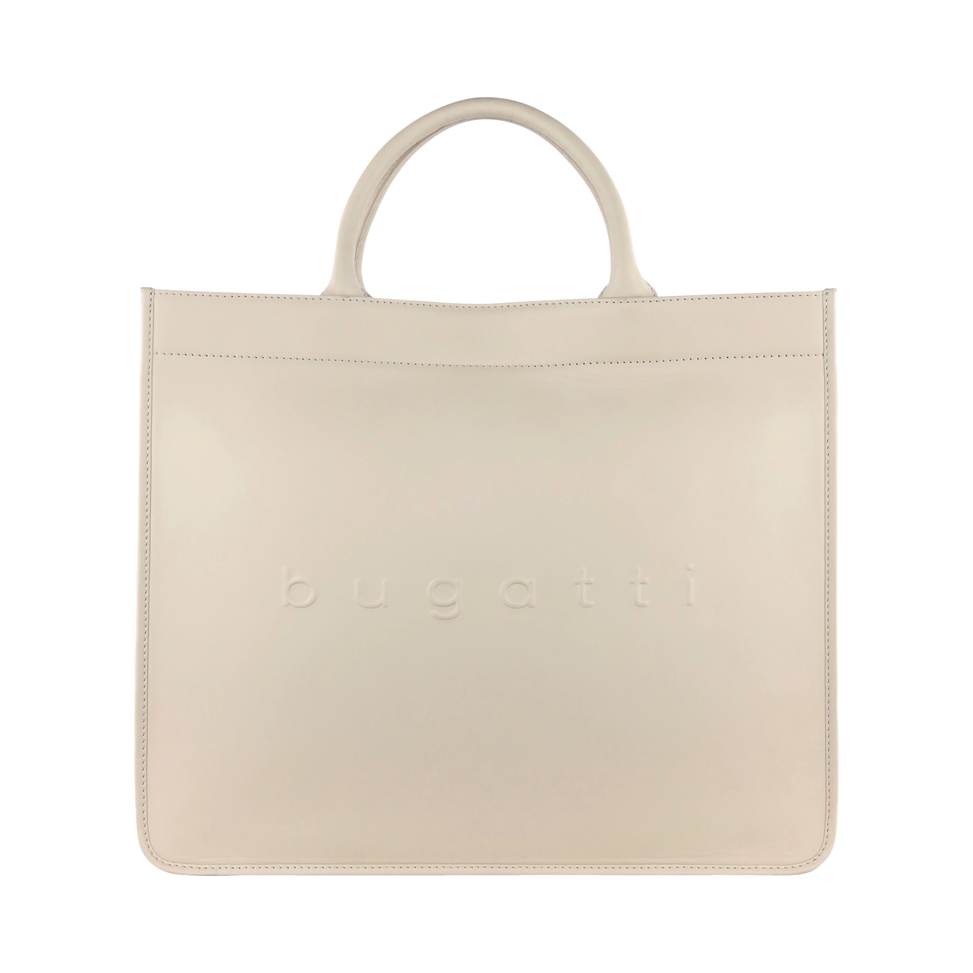 Handtasche mit bugatti Schriftzug in beige