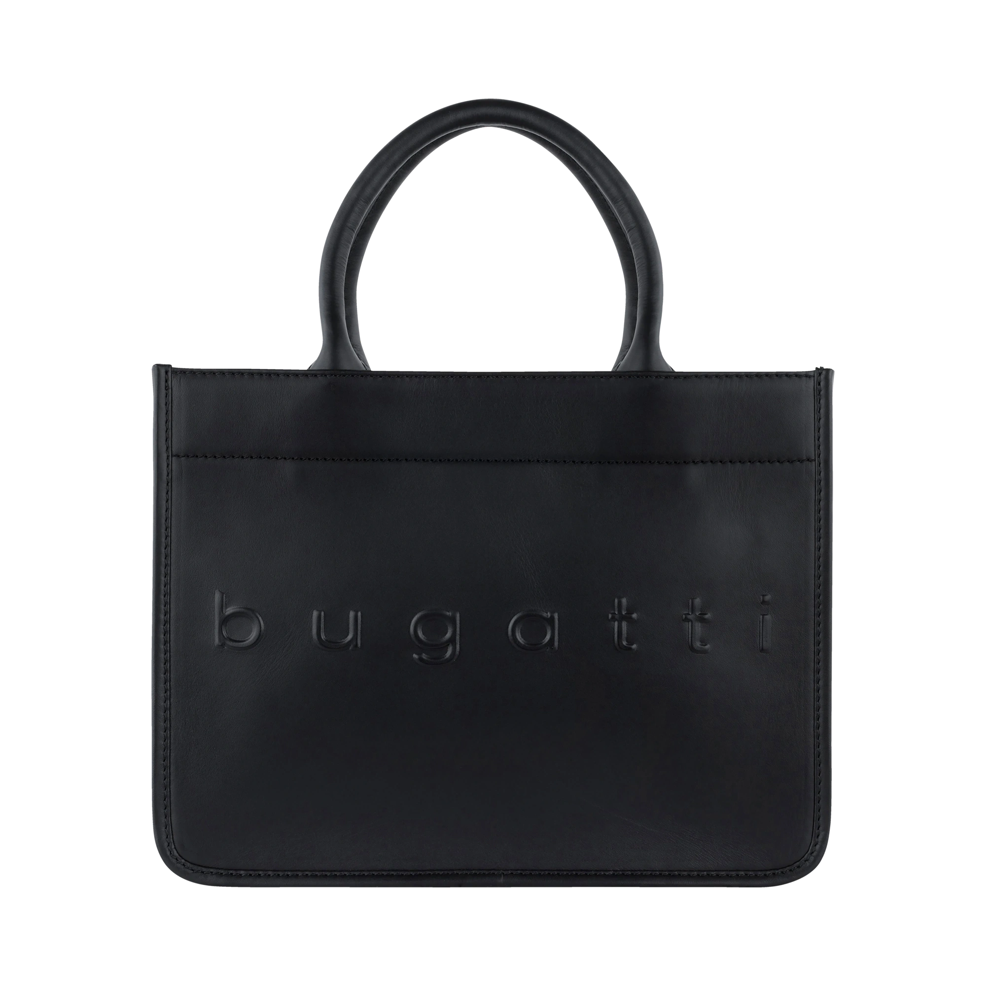 Handtasche mit bugatti Schriftzug in schwarz