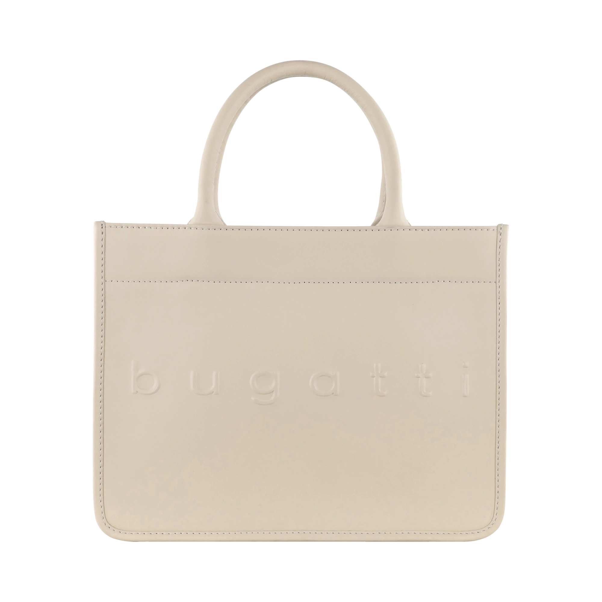 Handtasche mit bugatti Schriftzug in beige