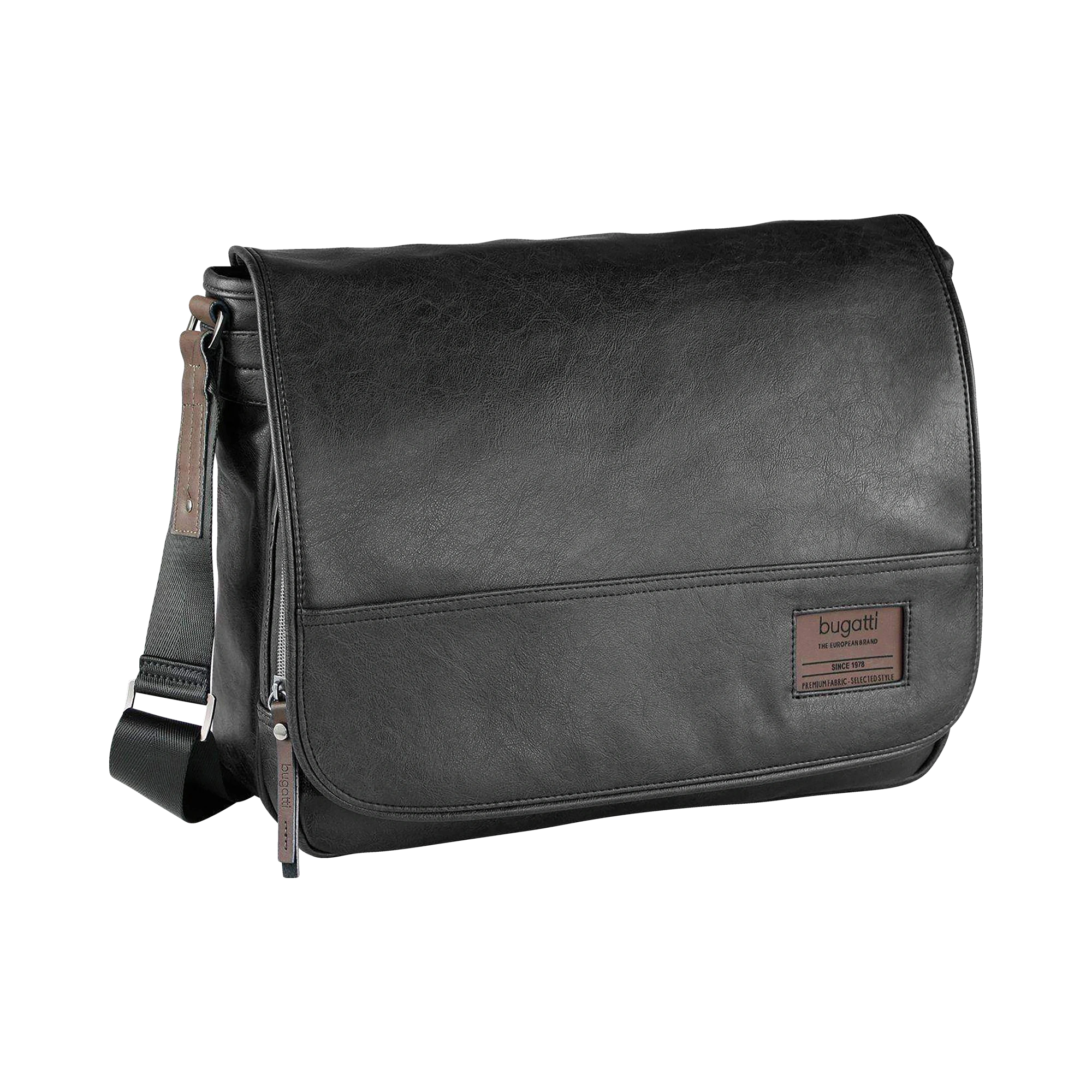 Messengerbag mit einem gepolsterten Laptopfach in schwarz