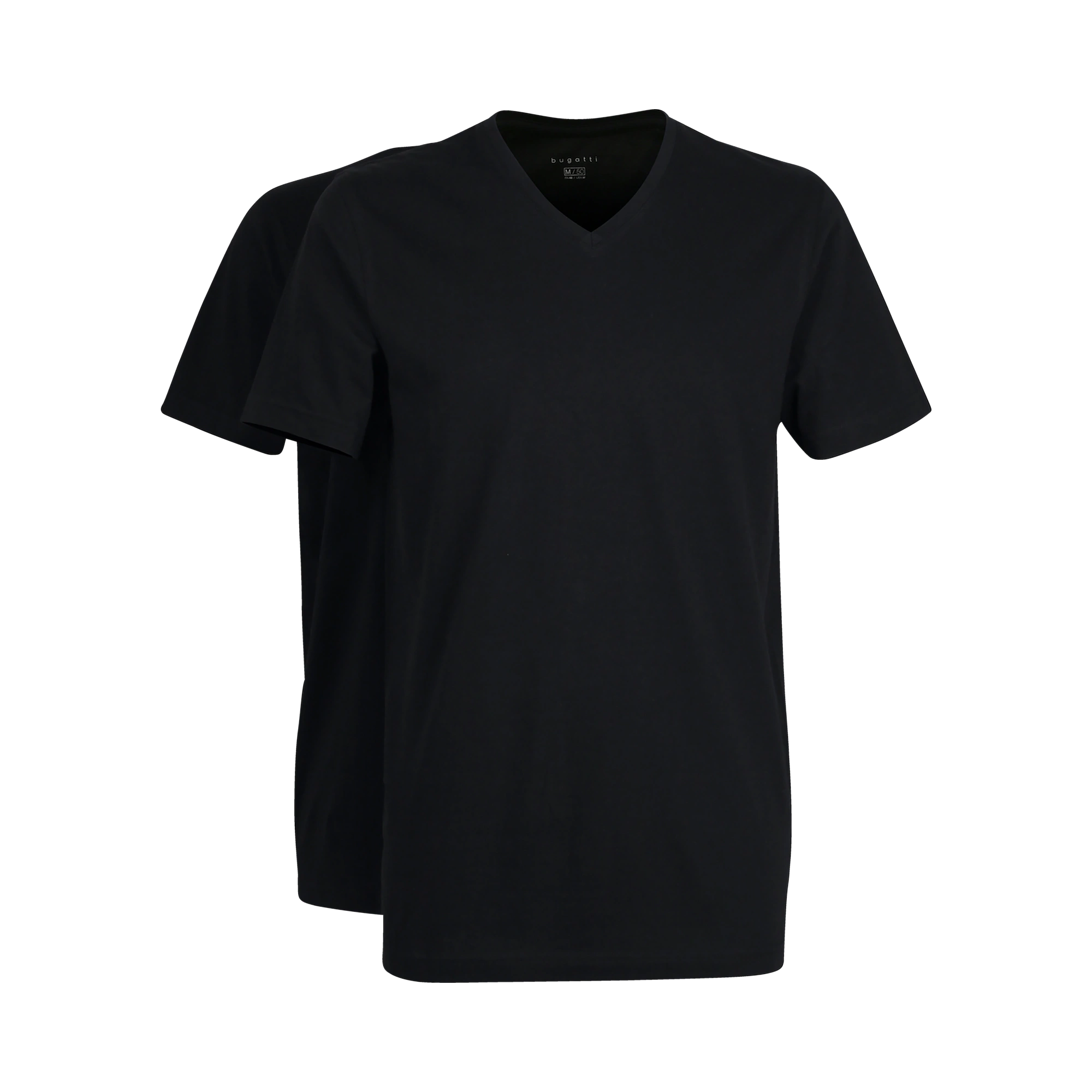 V-Neck Shirt im 2er Pack in schwarz