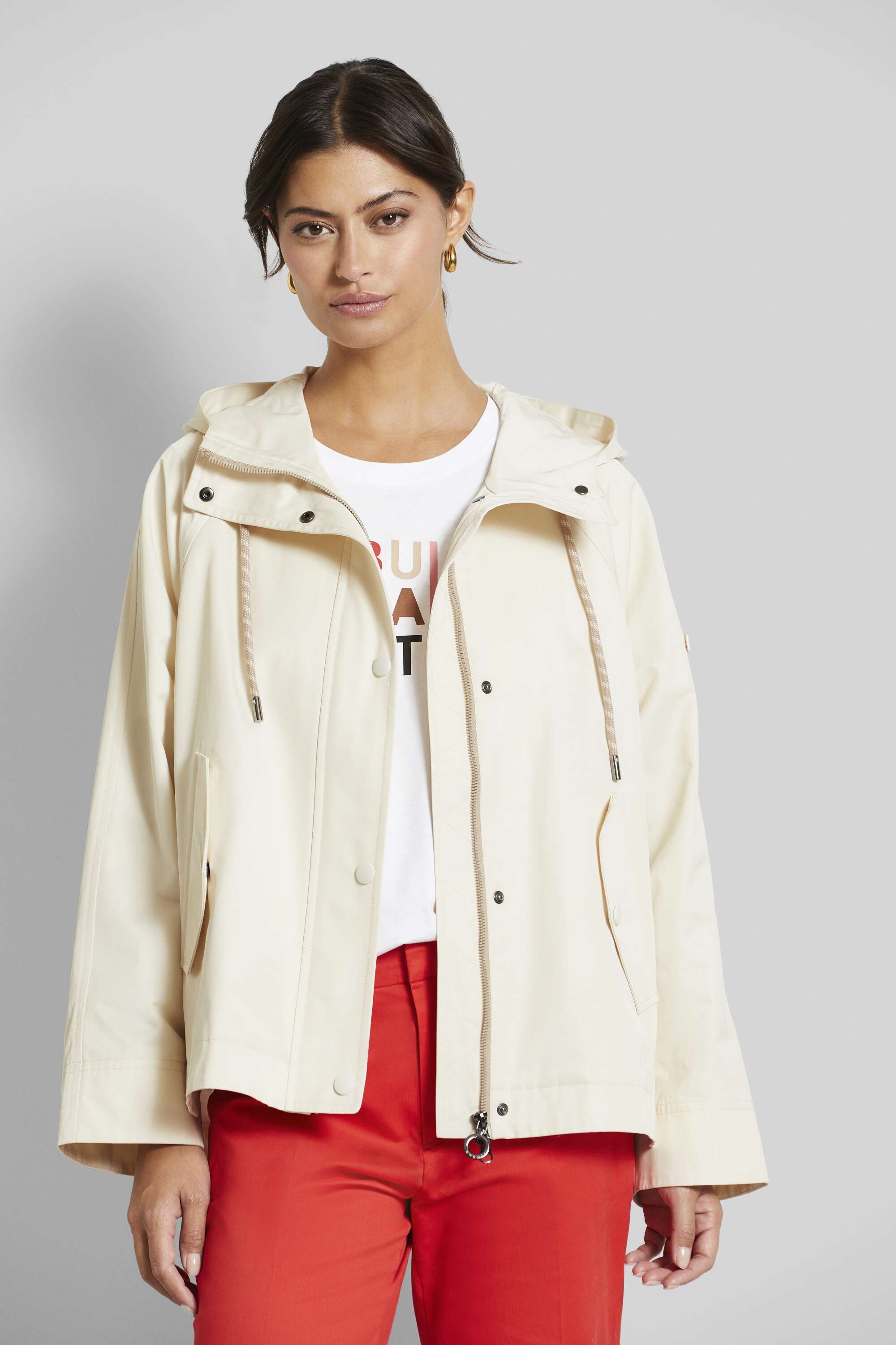 Blouson mit lockerer Passform in beige