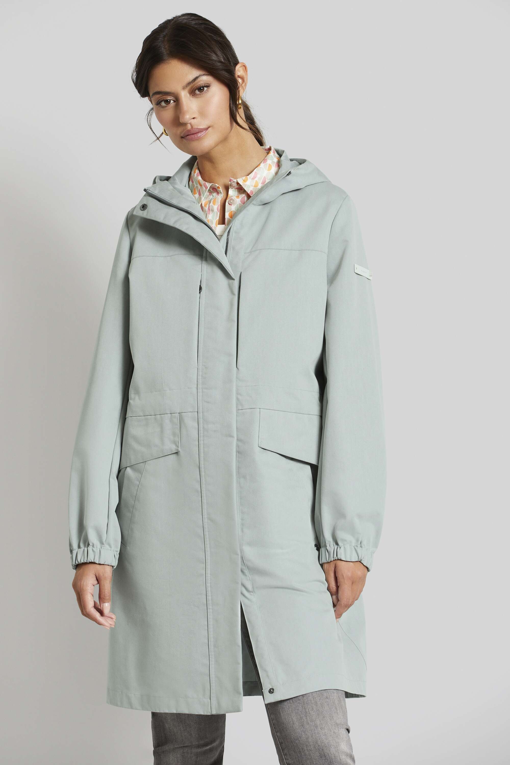 Parka mit Kapuze in mint