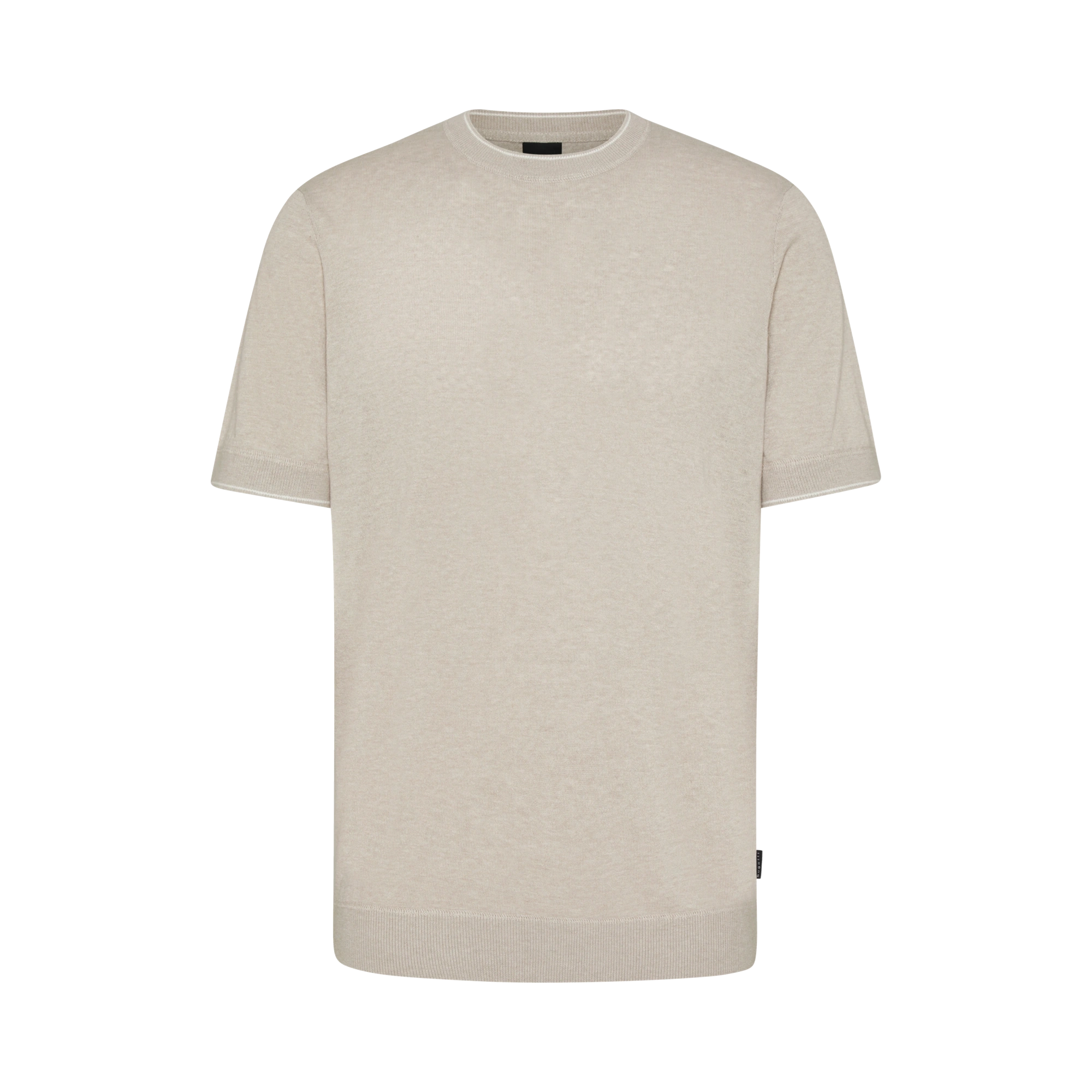 T-Shirt mit Kontraststreifen in beige