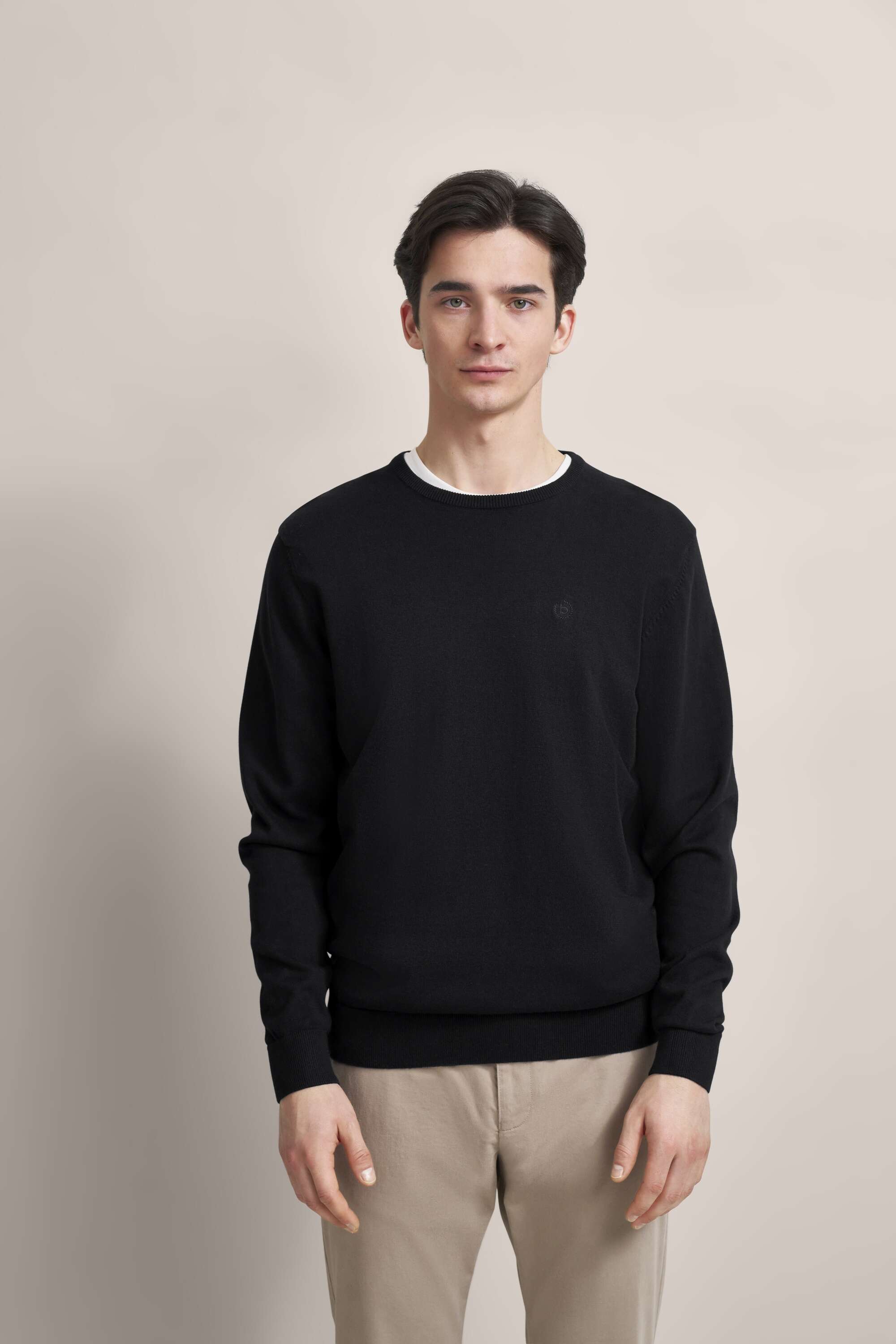 Pullover aus reiner Baumwolle in schwarz