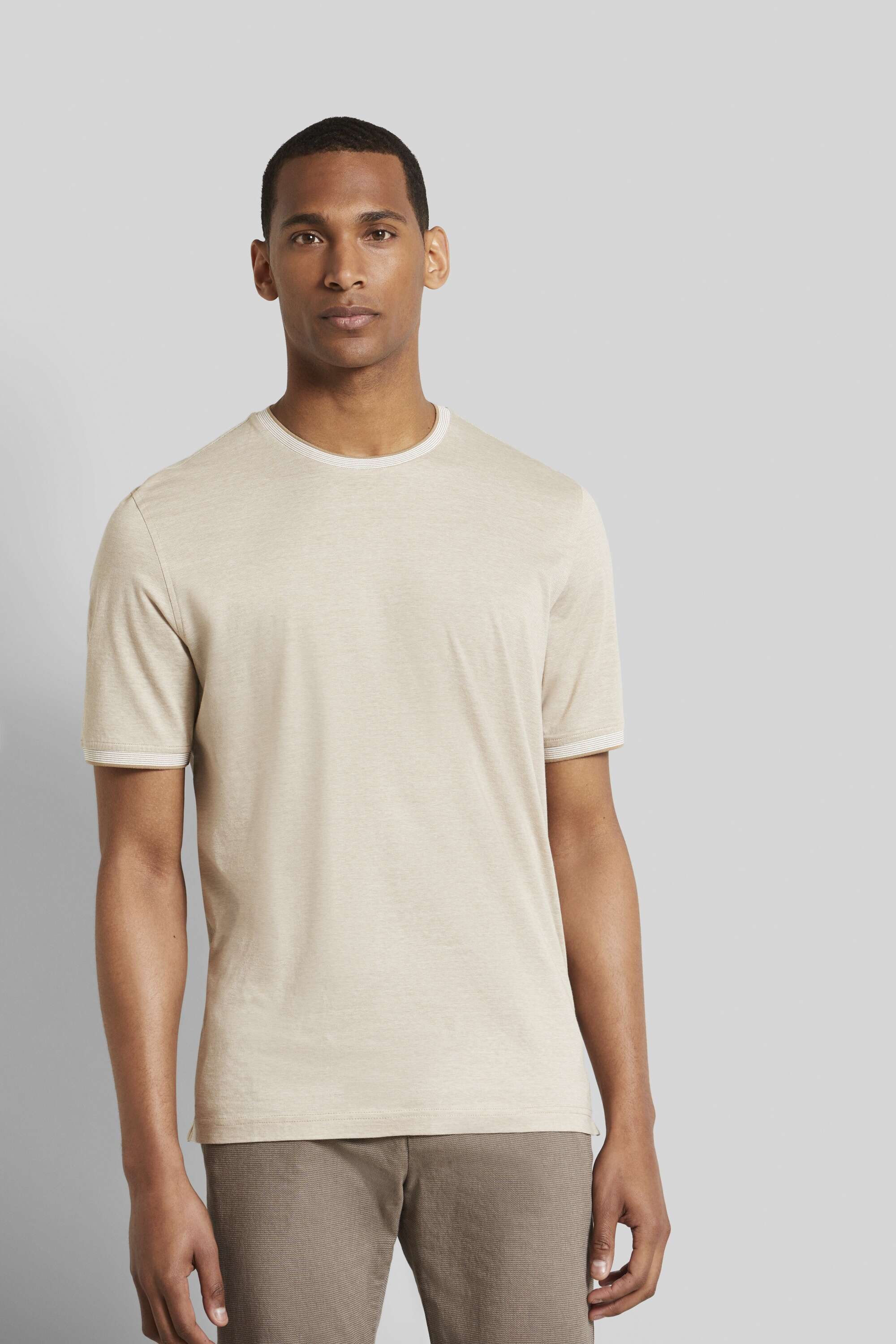 T-Shirt aus reiner Baumwolle in beige