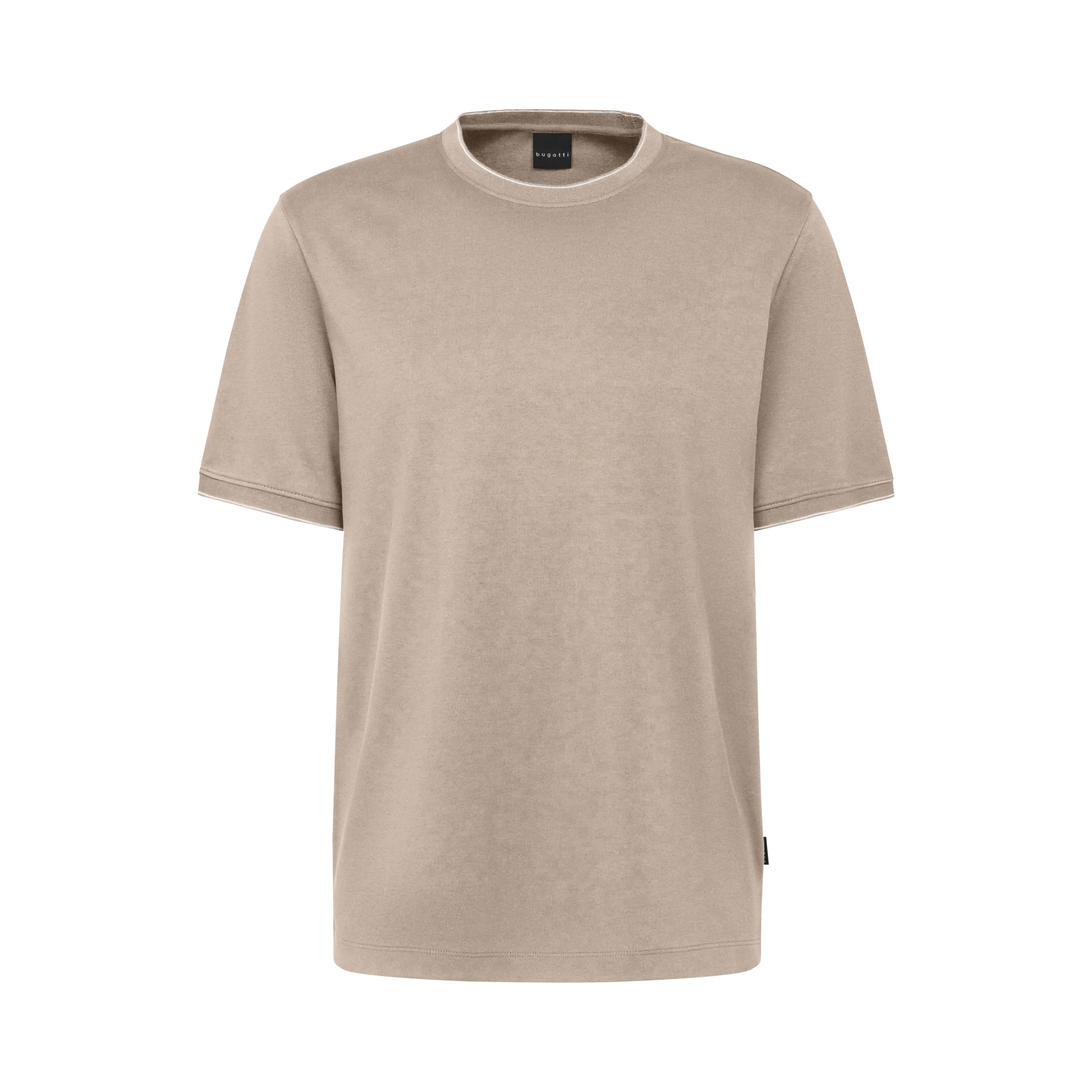 T-Shirt aus Baumwoll-Mischung in taupe