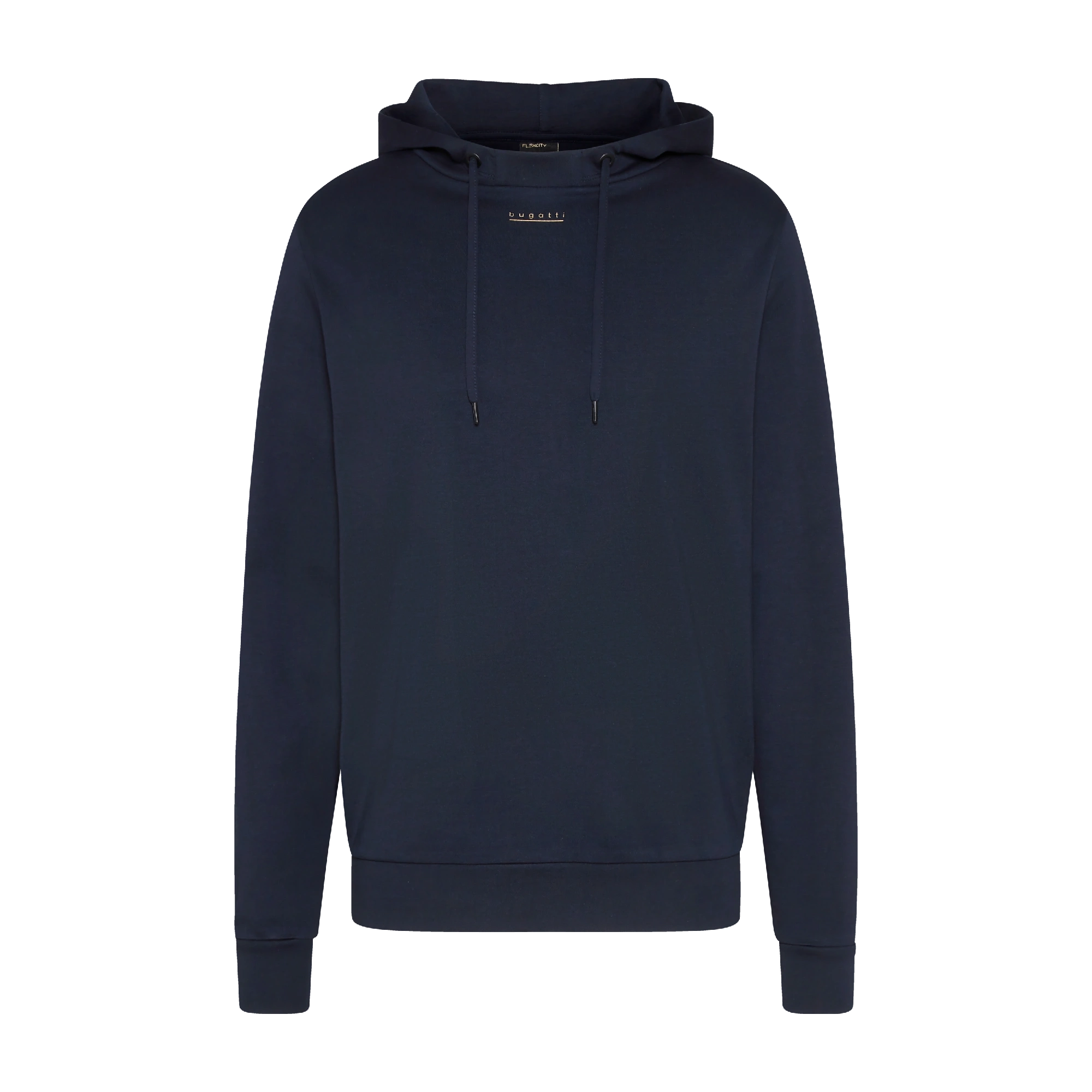 Hooded sweatshirt With small logo in navy print bugatti | in gold