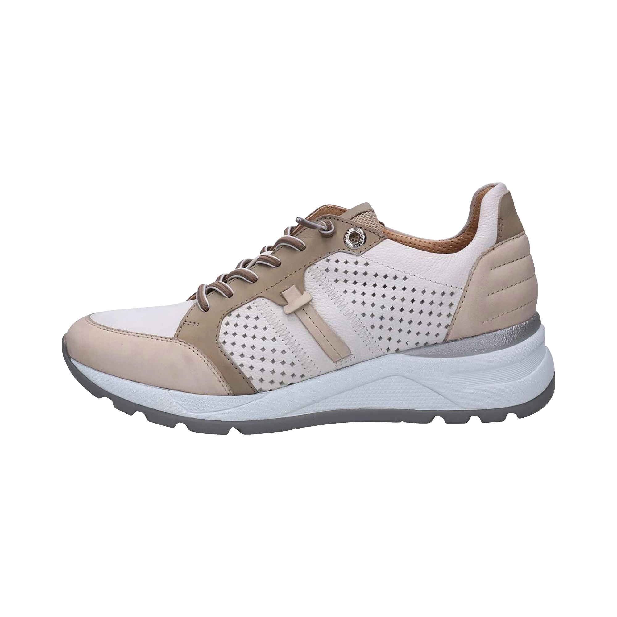 Sneaker mit Keilsohle in beige