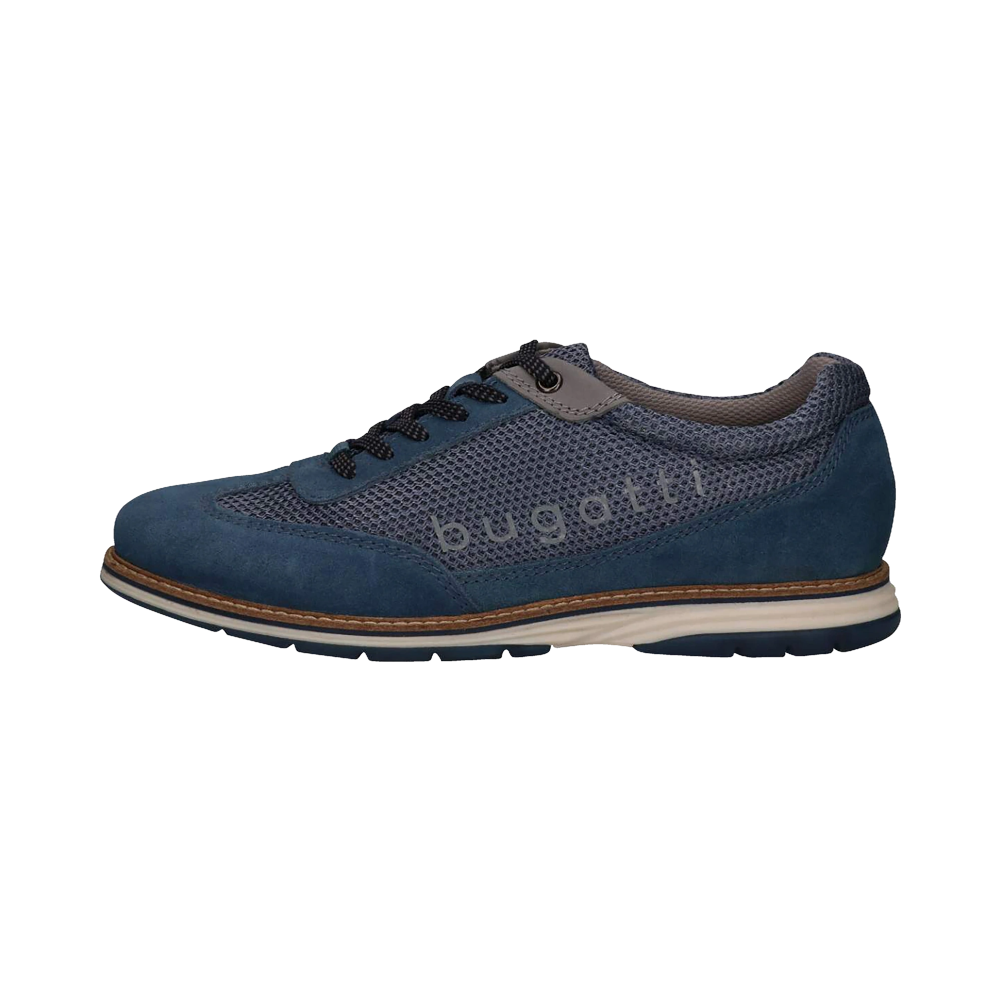 Sneaker mit bugatti Schriftzug in blau