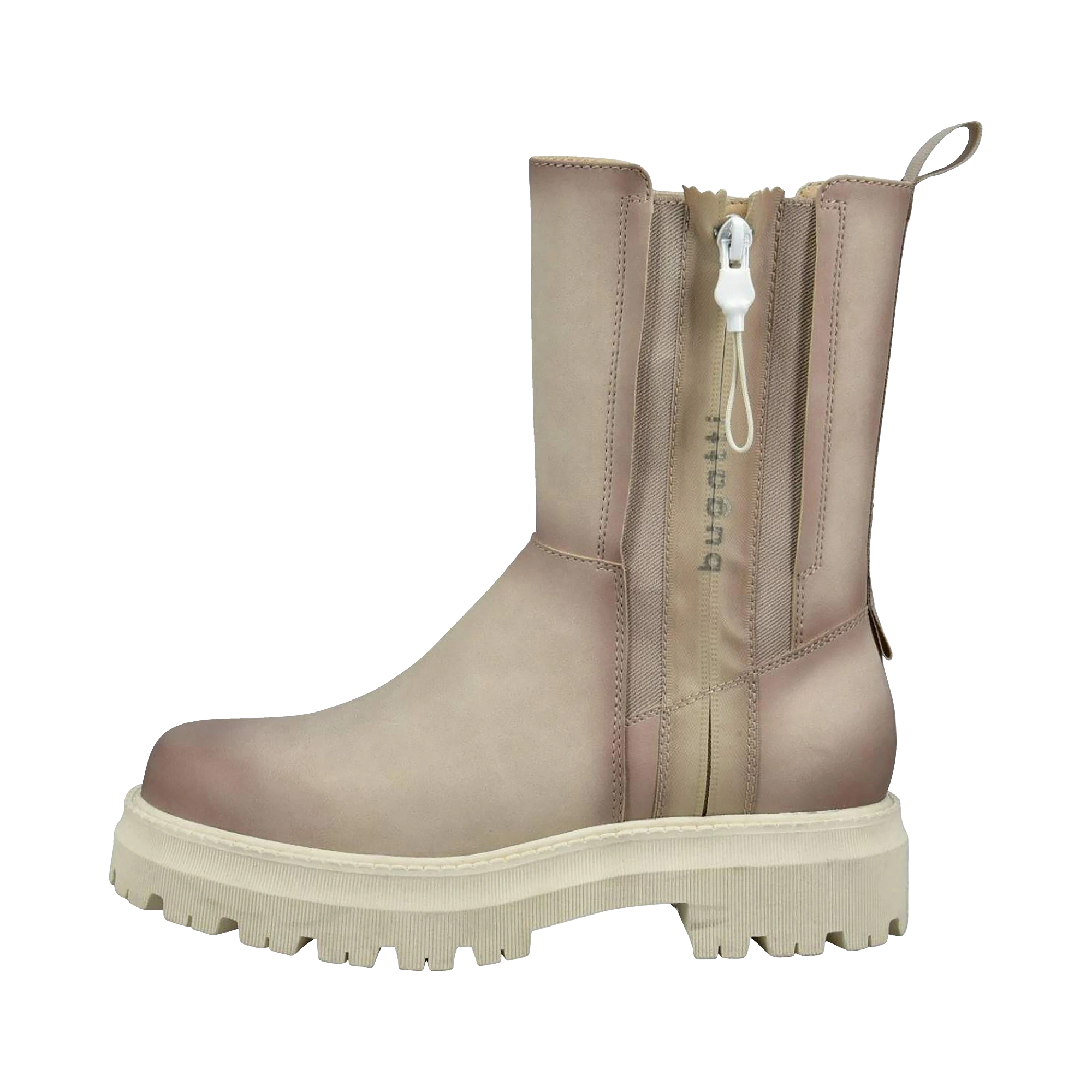 Stiefelette mit dezentem bugatti Schriftzug in beige