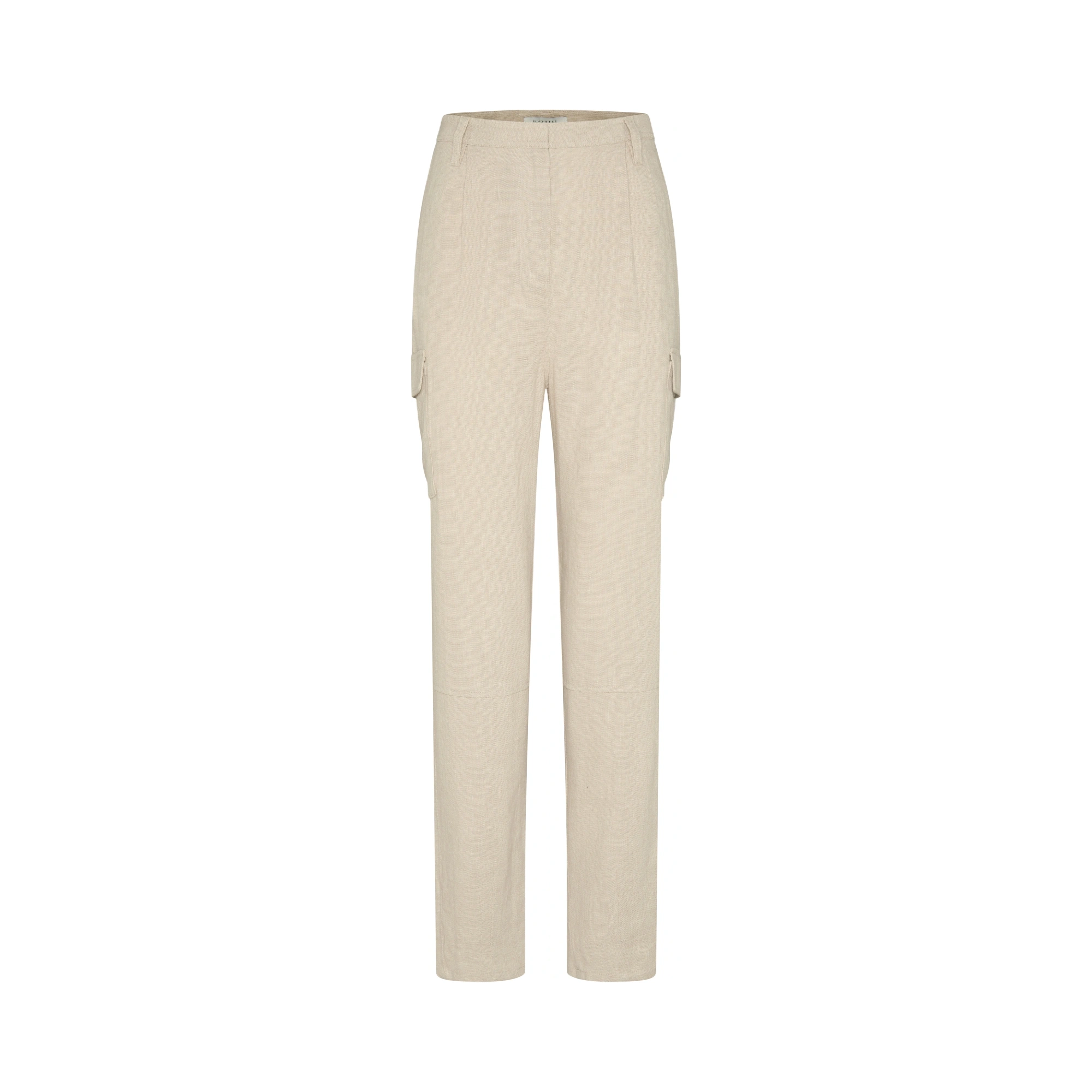 Cargohose mit Gürtelschlaufen in beige