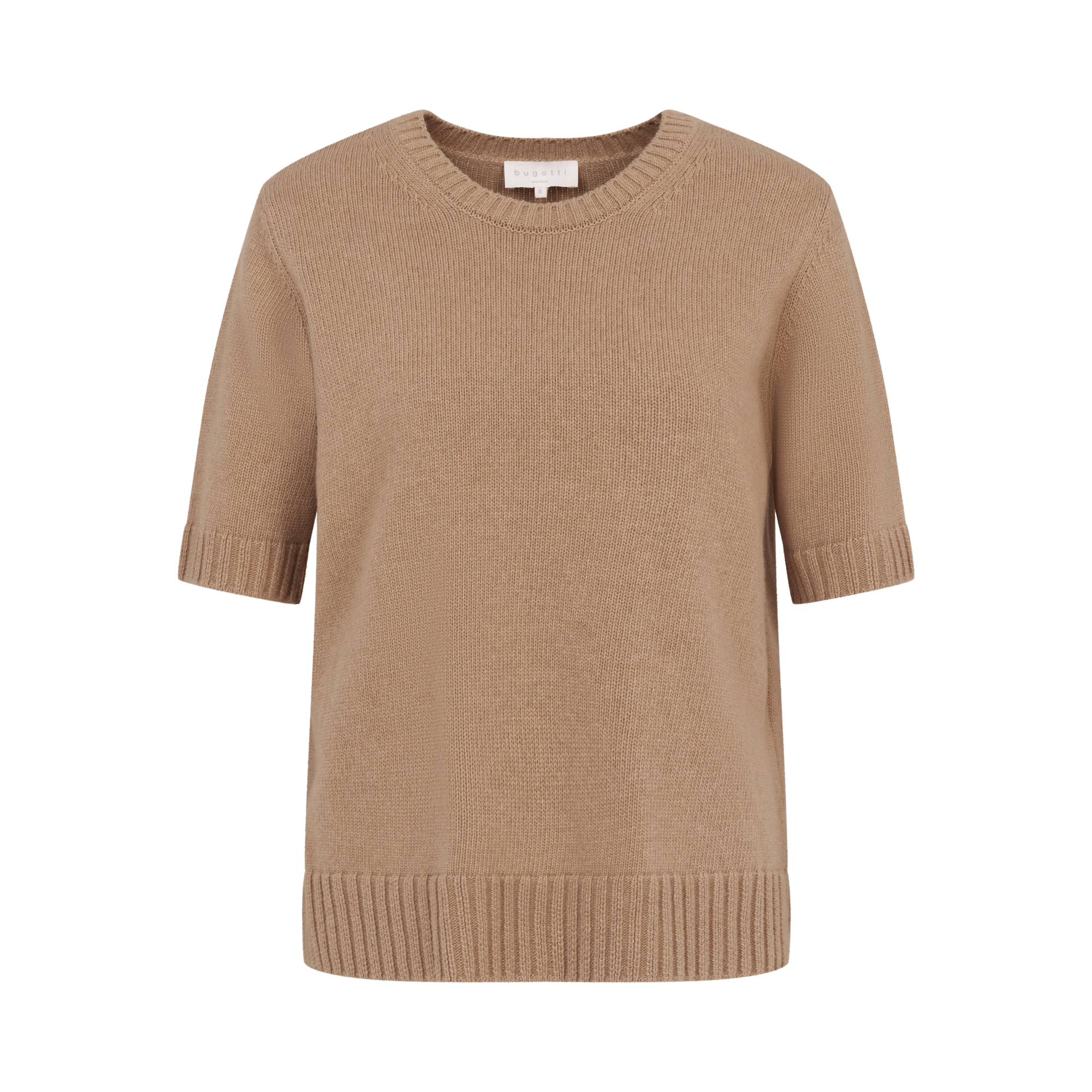 Pullover mit kurzem Arm in beige