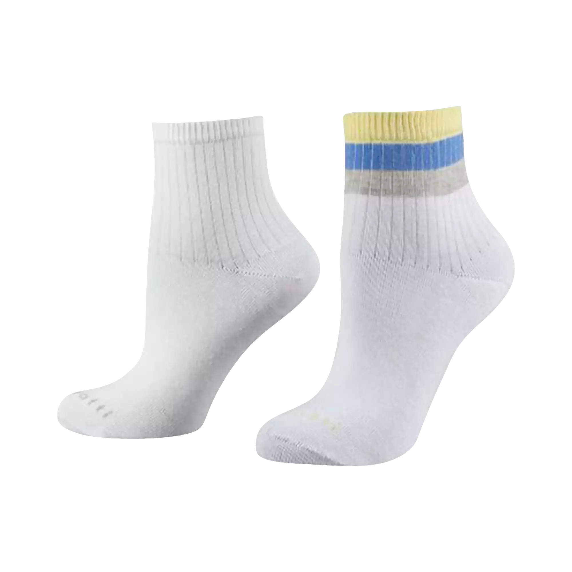 Women's socks 2-pack in white - View: Bust front