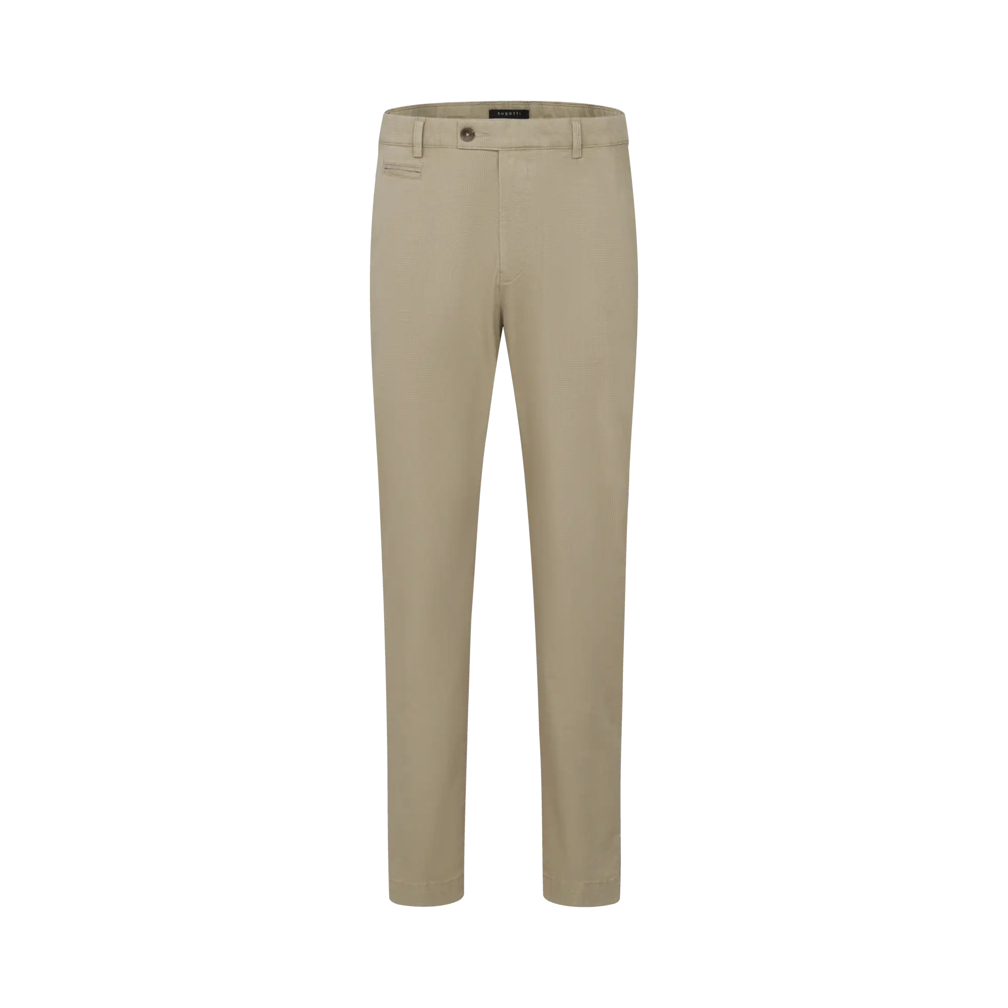 Chino mit Stretchfunktion in beige - Ansicht: Büste Front