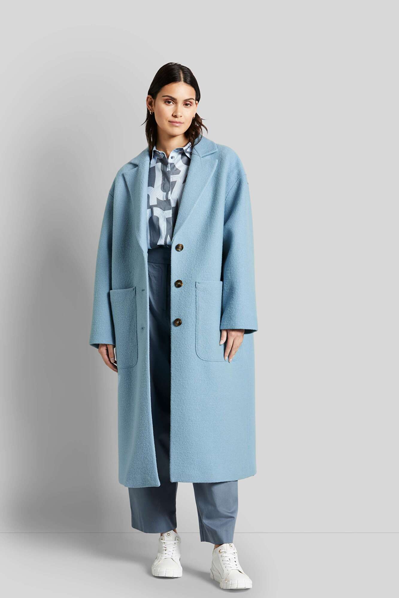 Powder blue wool coat best sale