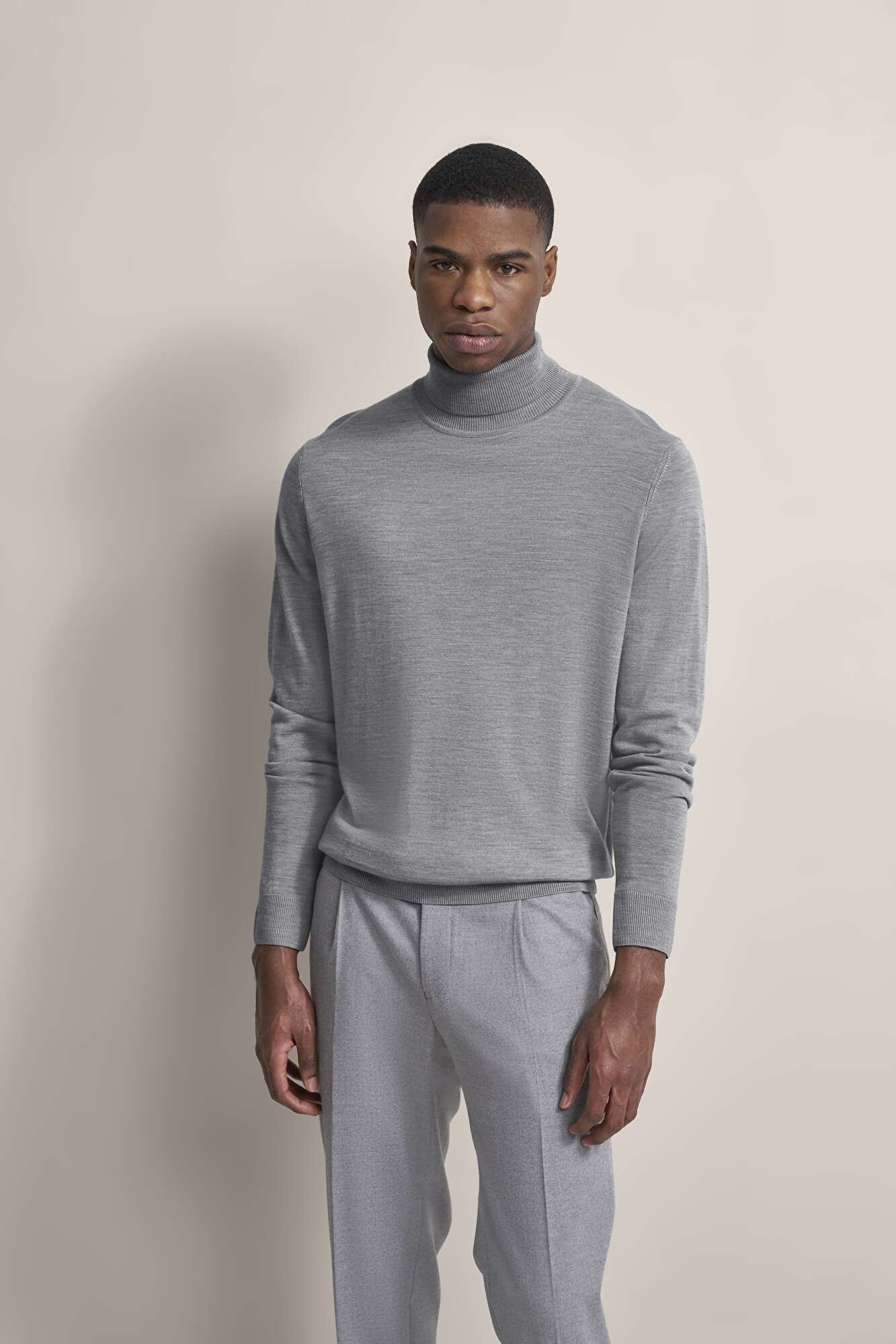 Light grey polo neck hotsell