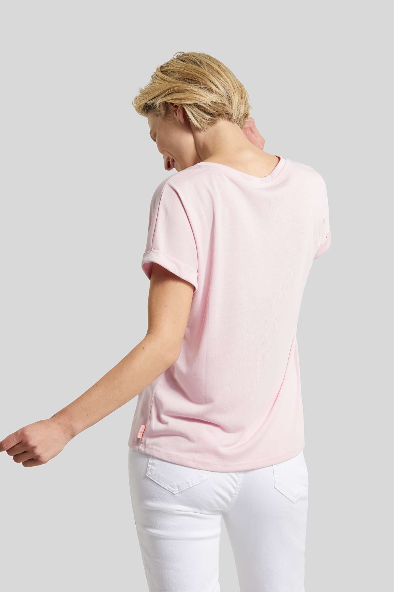 pink in in Kimono-Style T-Shirt einem