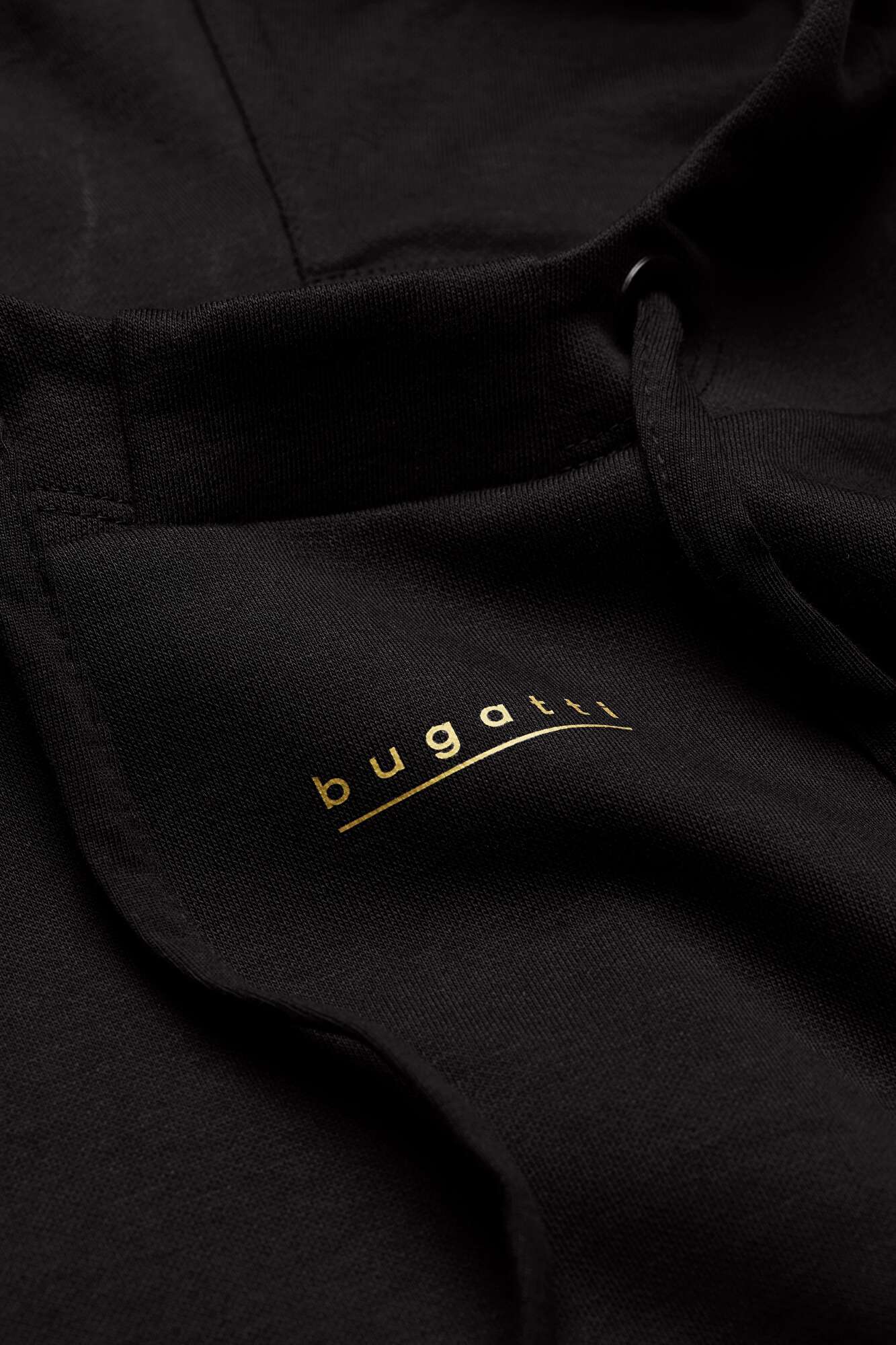 Hooded gold bugatti in With in small print | logo black sweatshirt
