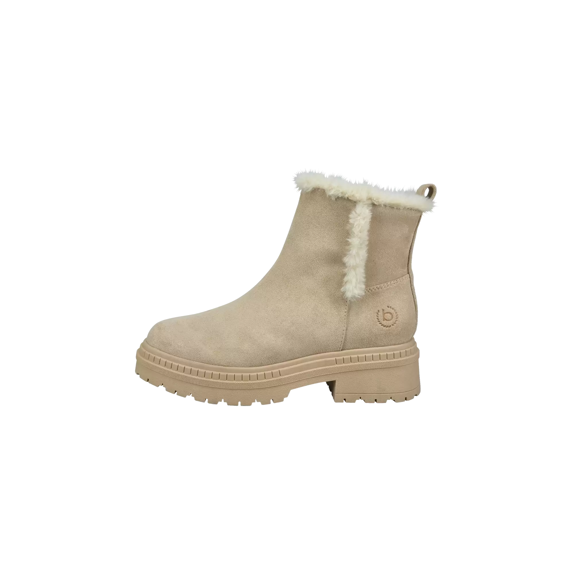 Stiefel mit warmer Fütterung in beige - Ansicht: Büste Front