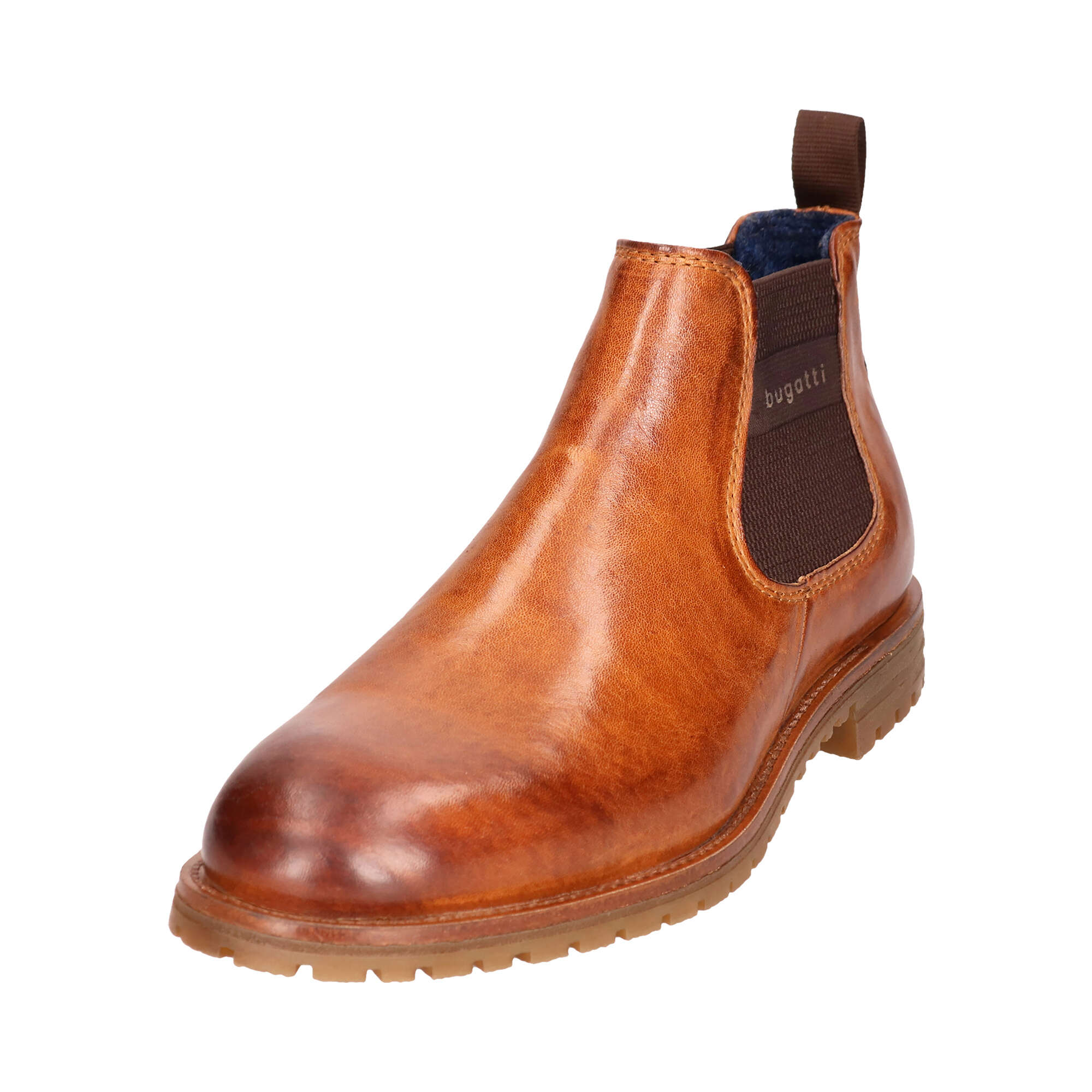 Chelsea Boots im stilvollen Look in cognac   bugatti